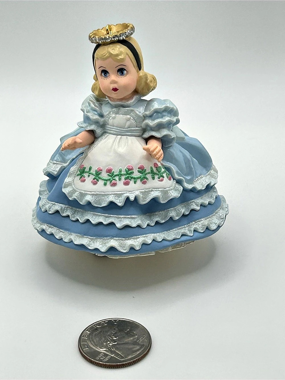 Hallmark Alice in Wonderland Madame Alexander Figurine Blue & White